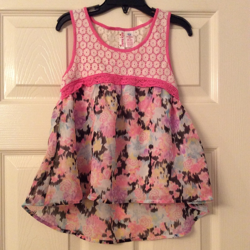 Cute High Low Floral Top